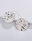 Fashion Black+white Color Matching Design Round Shape Earrings