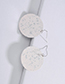Fashion Gray+white Color Matching Design Round Shape Earrings