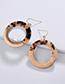 Fashion Brown Leopard Pattern Decorated Earrings