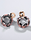 Fashion Brown Circular Ring Decorated Earrings