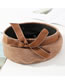 Fashion Brown Bowknot Decorated Embroidered Hat