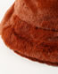 Fashion Orange Pure Color Decorated Thickened Hat