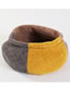 Fashion Khaki+yellow Color Matching Decorated Thickened Hat