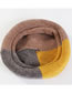Fashion Khaki+yellow Color Matching Decorated Thickened Hat