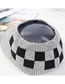 Fashion Gray Grid Pattern Decorated Knitted Hat