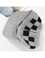Fashion Brown Grid Pattern Decorated Knitted Hat