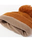 Fashion Brown Fuzzy Ball Decorated Knitted Hat