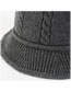 Fashion Dark Gray Hemp Flowers Shape Design Knitted Hat