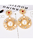 Fashion Gold Color Diamond&pearl Decorated Earrings
