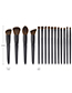 Fashion Black Sector Shape Decorated Makeup Bruch (15 Pcs )