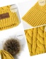 Fashion Yellow Pearl Decorated Pure Color Hat