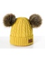 Fashion Yellow Pearl Decorated Pure Color Hat
