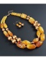 Fashion Yellow Pearls&beads Decorated Jewelry Sets