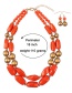 Fashion Orange Pearls&beads Decorated Jewelry Sets