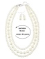 Fashion Beige Pearls Design Multi-layer Jewelry Sets