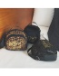 Fashion Khaki Leopard Pattern Decorated Handbag