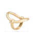Fashion Gold Color Oval Shape Decorated Ring