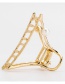 Fashion Gold Color Geometric Shape Decorated Pure Color Hair Clip