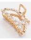 Fashion Gold Color Full Diamond Decorated Hair Clip