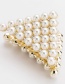 Fashion Gold Color Full Pearl Decorated Hair Clip