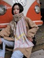 Fashion Multi-color Grids Pattern Decorated Color-matching Scarf