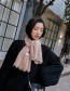 Fashion Beige Pure Color Decorated Scarf