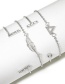 Fashion Silver Color Triangle Shape Decorated Bracelets(4pcs)