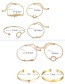 Fashion Gold Color Geometric Shape Decorated Bracelets