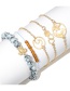 Fashion Gold Color Geometric Shape Decorated Bracelets(5pcs)