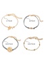 Fashion Gold Color Flamingo Shape Decorated Bracelets(4pcs)