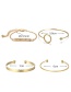 Fashion Gold Color Pure Color Decorated Bracelets(4pcs)