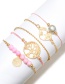 Fashion Gold Color Tree Shape Decorated Bracelets(5pcs)