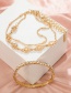 Fashion Gold Color Diamond Decorated Bracelet(4pcs)