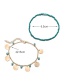 Fashion Gold Color Round Shape Decorated Anklet(2pcs)