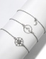 Fashion Silver Color Moon Shape Decorated Pure Color Bracelets(3pcs)