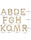 Fashion Gold Color K Letter Shape Decorated Brooch