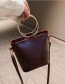 Fashion Brown Circular Ring Decorated Shoulder Bag