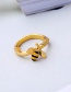 Fashion Gold Color Bee Shape Decorated Ring