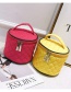 Fashion Plum Red Pure Color Decorated Bag