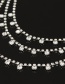 Fashion White Pure Color Design Multi-layer Necklace