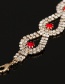 Fashion Red+gold Color Bowknot Shape Design Hollow Out Bracelet