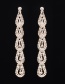 Fashion Gold Color Pure Color Decorated Long Earrings