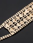 Fashion Gold Color Flowers Shape Design Pure Color Necklace