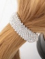 Fashion Silver Color Full Diamond Design Pure Color Hair Claw