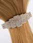 Fashion Silver Color Square Shape Design Pure Color Hair Clip
