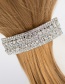 Fashion Silver Color Full Diamond Design Square Shape Hair Clip