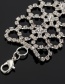 Fashion Silver Color Full Diamond Design Hollow Out Necklace