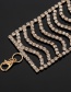 Fashion Gold Color Diamond Decorated Hollow Out Necklace