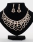 Fashion Silver Color Hollow Out Design Pure Color Jewelry Sets