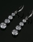 Fashion White Round Shape Diamond Decorated Jewelry Sets
